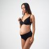 AMBITION PLUNGE BLACK CONTOUR NURSING Breastfeeding pregnancy BRA - FLEXI UNDERWIRE with ambition high waisted bikini