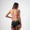 PROJECTME AMBITION PLUNGE ROSE FLEXI WIRE CONTOUR NURSING AND PREGNANCY BRA AND AMBITION HIGH WAISTED BRIEF BLACK