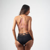 PROJECTME AMBITION PLUNGE ROSE FLEXI WIRE CONTOUR NURSING AND PREGNANCY BRA AND AMBITION HIGH WAISTED BRIEF BLACK