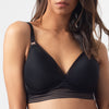 PROJECTME AMBITION TRIANGLE BLACK CONTOUR NURSING BREASTFEEDING PREGNANCY BRA - WIREFREE WITH BRAZILIAN BIKINI BRIEF